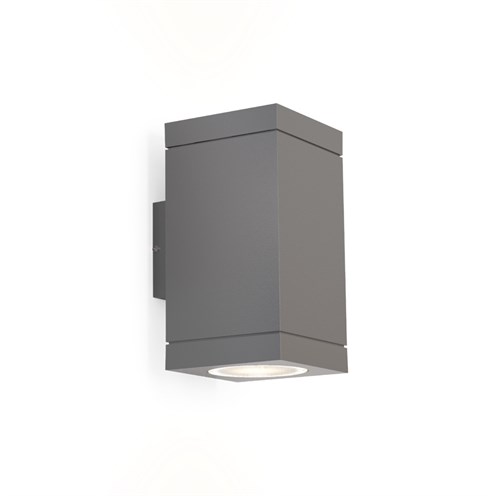 Wever & Ducré+TUBE CARRÉ WALL 2.0 LED 19,7W 1490lm 3000K CRI>90 32°, hämardatav phase-cut, IP65, välisvalgusti, hall